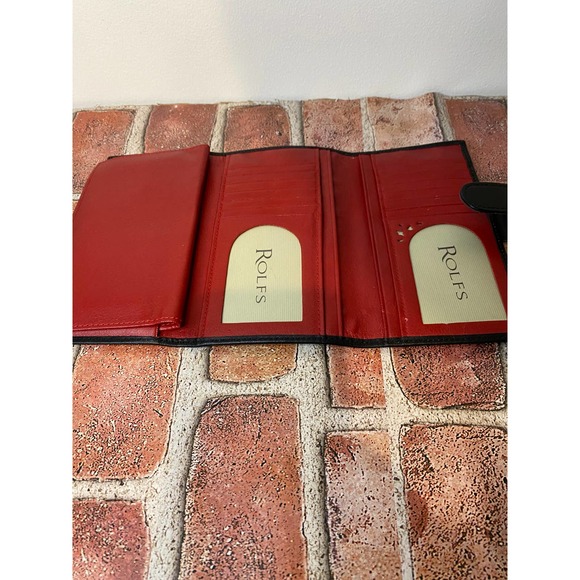 Rolfs Trifold Red/black  Leather Wallet - Picture 8 of 10